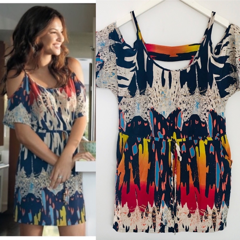 Jack&Ginger Cold Shoulder Silk Slip Dress Small